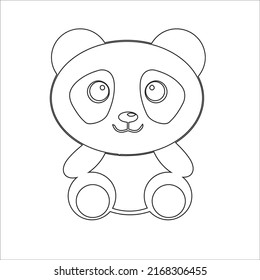 Cute Baby Panda Coloring Page Stock Vector (Royalty Free) 2168306455 ...