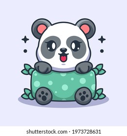 Cute baby panda hug pillow cartoon