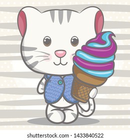 cute baby panda illustration - vector