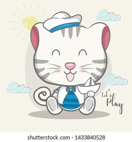 cute baby panda illustration - vector