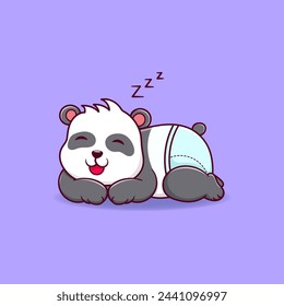 Der süße Baby-Panda schläft