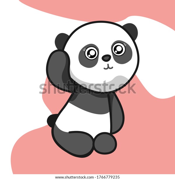 かわいい幸せそうな顔をした赤ちゃんパンダ 愛らしいパンパン人形と手を挙げる 赤ちゃんパンダの漫画のベクターイラスト のベクター画像素材 ロイヤリティフリー かわいい幸せそうな顔をした赤ちゃんパンダ 愛らしいパンパン人形と手を挙げる 赤ちゃんパンダの漫画のベクターイラスト のベクター画像素材 ロイヤリティフリー