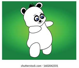 cute baby panda vector. it can be use for game character . it can be rigged and animate. 