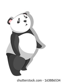 cute baby panda vector of illustration