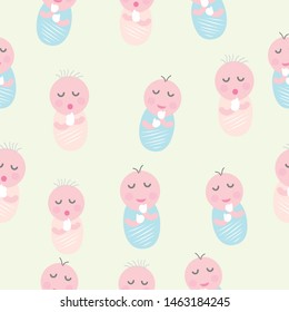 cute baby pattern  background  for baby clothes design vector eps.10