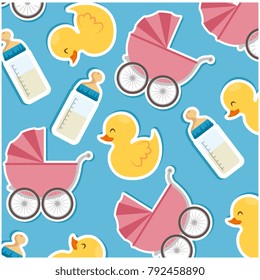 cute baby pattern background icons