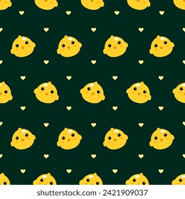 Cute baby pattern. Cheerful chickens. Print for children's clothing