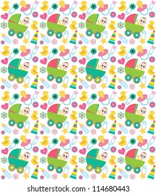 cute baby pattern design. vector illustration