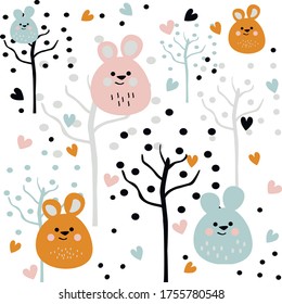 
cute baby pattern, for printing on fabrics, wallpaper, children's books