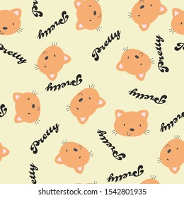 Cute baby pattern vector illustration.