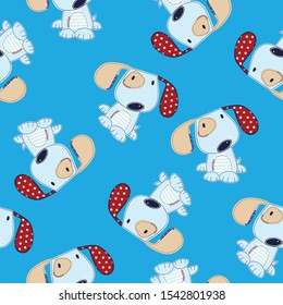 Cute baby pattern vector illustration.