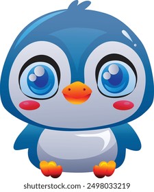 cute baby penguin cartoon clip art icon vector illustration eps 10 file