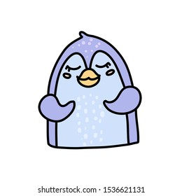 Cute Baby Penguin Hand Drawn Vector Stock Vector (Royalty Free) 1536621131