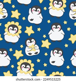 Cute Baby Penguin Pattern Design