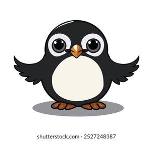 cute baby penguin vector art and icon