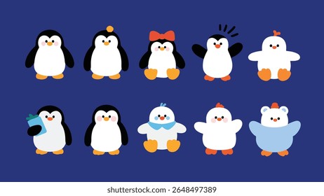 Cute Baby Penguin Vector Illustration