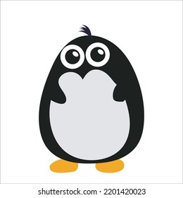 Imagen vectorial de pingüino de bebé lindo