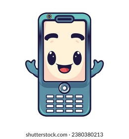 El lindo teléfono de bebé riendo perfecto para tu ilustración