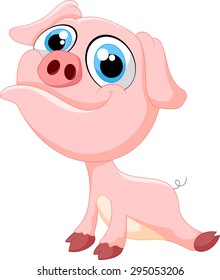 Cute baby pig cartoon