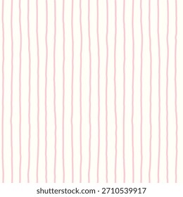 Patrón de rayas rosadas del bebé lindo, impresión inconsútil femenina. Rayas de Vector, dibujar a mano líneas de doodle