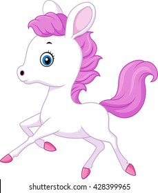 Cute baby pony jumping 