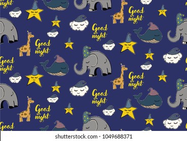 Cute baby print good night
