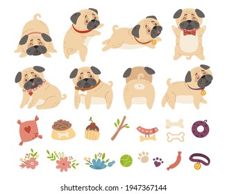 Pugs Set Illustration Images Stock Photos Vectors Shutterstock