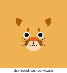 Cute baby puma cartoon. Vector illustration isolated on a colored background, application for children, game, book, print, card, sticker.