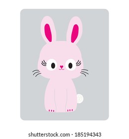 Cute Baby Rabbit Stock Vector (Royalty Free) 185194343 | Shutterstock