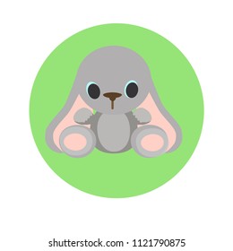 Cute baby rabbit in cartoon style, vector art and illustration.
