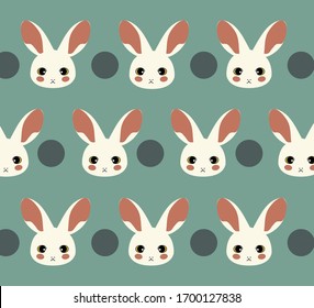 Cute baby rabbit pattern or background