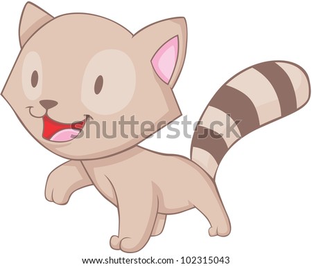Download Cute Baby Raccoon Stock Vector (Royalty Free) 102315043 ...