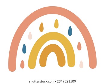 Cute Baby Rainbow icon Simple rainbow vector illustration kids design