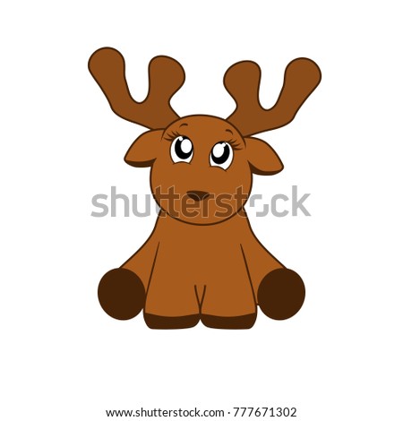 Cute Baby Reindeer Stock Vector Royalty Free 777671302 Shutterstock