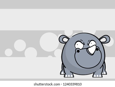 cute baby rhino ball style cartoon expression background in vector format very easy to edit 