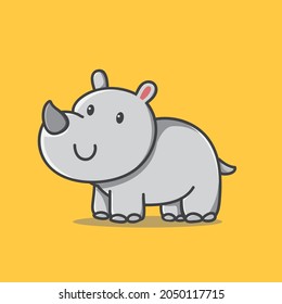 Cute Baby Rhino cuby grey color 