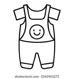 Cute Baby Romper with Happy Face Design