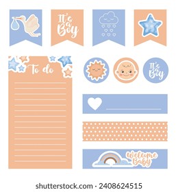 juego lindo de libros de texto para bebés. ilustración vectorial