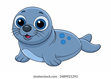 Cute Baby Seal Cartoon - Adorable and Playful Vector Illustration