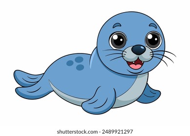 Cute Baby Seal Cartoon - Adorable and Playful Vector Illustration