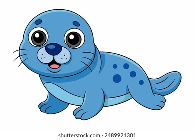 Cute Baby Seal Cartoon - Adorable and Playful Vector Illustration