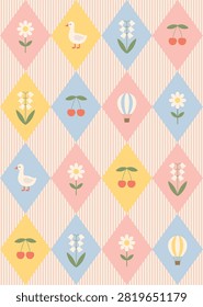 Cute baby seamless pattern design. Vector illustration.