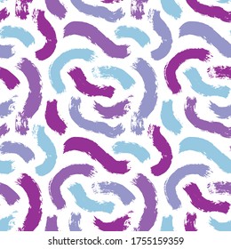 Patrón de bebé sin soldadura. Pintado a mano. Bonitas rayas en tonos pastel. Fondo de líneas geométricas. Líneas de trazo de pincel. Resumen de diseño grueso para impresiones. Línea suavemente borrosa. Tonos suaves. Vector