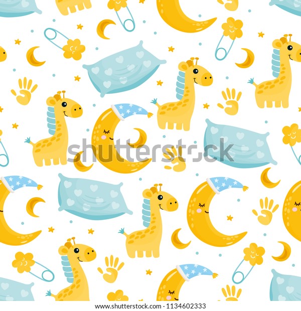 Joli Motif Bebe Harmonieux Illustration Avec Image Vectorielle De Stock Libre De Droits