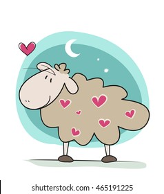 Cute baby sheep design 