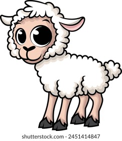 Cute baby sheep vector illustration