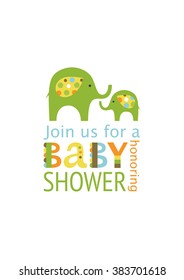 cute baby shower card design. vector illustration