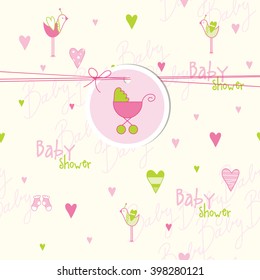 Cute baby shower card with pattern