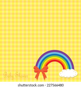  cute baby shower card with cute. vector illustration
