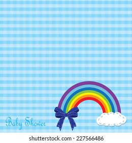  cute baby shower card with cute. vector illustration